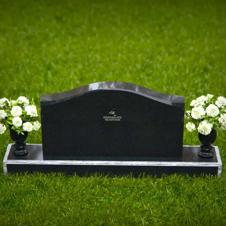 1349 - Elegant Granite Companion Headstone - 52