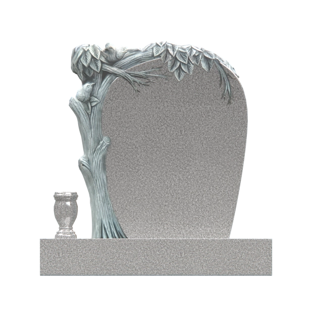 1201122 - Headstone with Tree and Leaf Carving