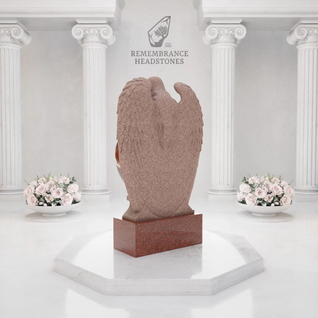 Luxury Companion Angel Heart Granite Memorial