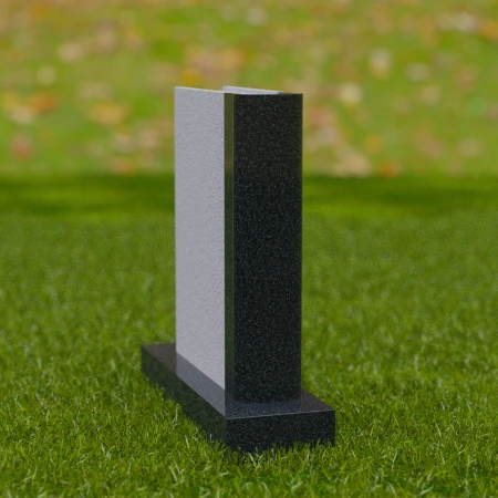 1698 - Modern Two-Tone Memorial Headstone - 7