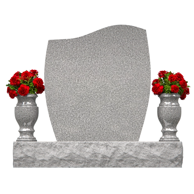 Luxury Upright Granite Headstone with Heart & Butterfly