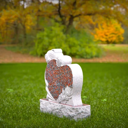 1439 - Children’s Memorial Headstone with Teddy Bear and Heart Design - 5