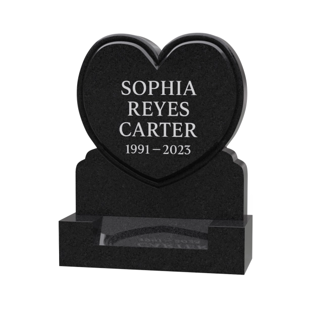 1201008 - Lápida Conmemorativa en Forma de Corazón - Un Símbolo de Amor y Recuerdo Eterno