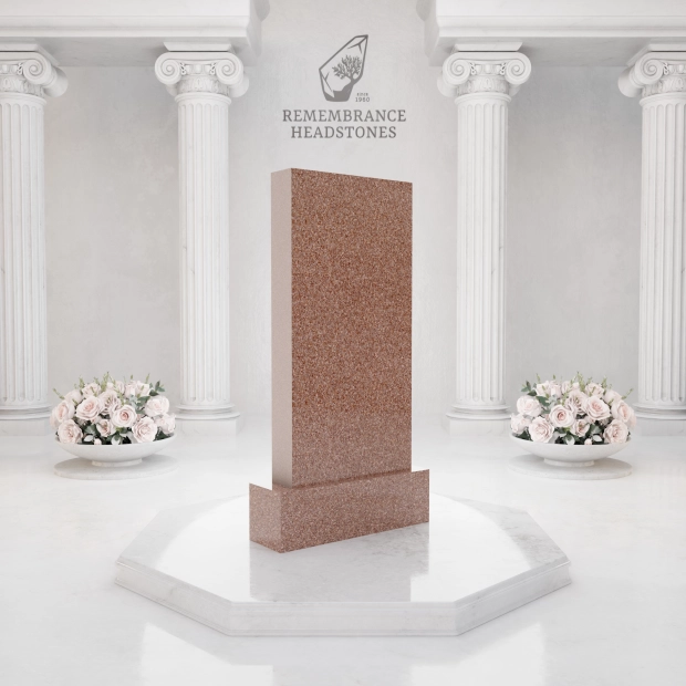 Luxury Upright Granite Monument — Mosque Engraving