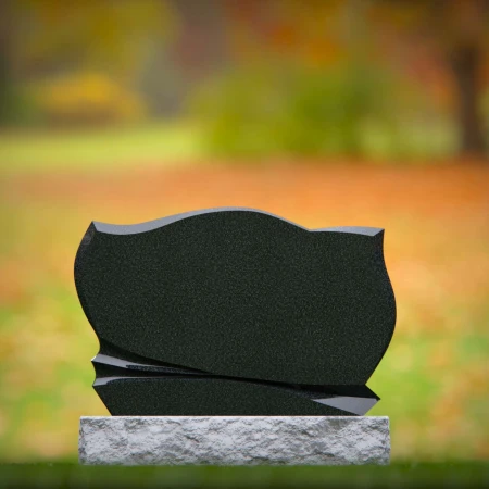 1754 - Sleek Layered Memorial Headstone – A Timeless Tribute