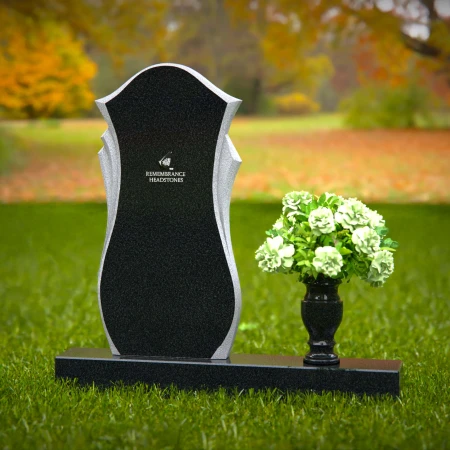 1366 - Elegant Curved Granite Headstone – A Timeless Memorial Tribute