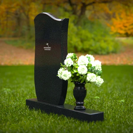 1346 - Modern Wave Design Headstone - 51