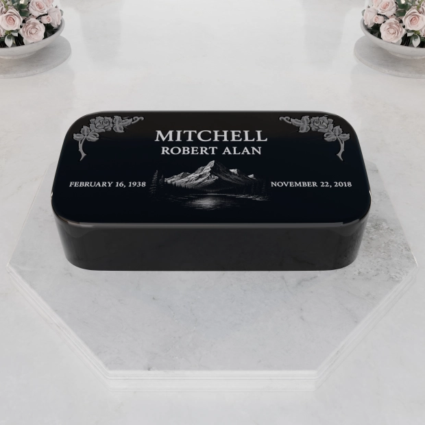 Luxury Pillow-Top Granite Grave Marker
