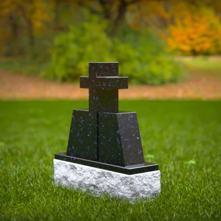 1756 - Modern Cross Memorial Headstone – A Symbol of Faith and Strength - 8