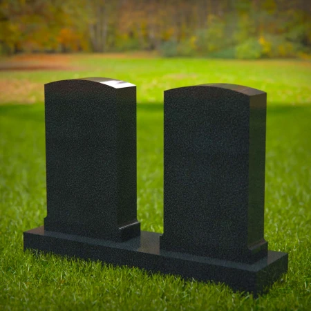 1649 - Elegant Companion Headstones in a Serene Resting Place - 4