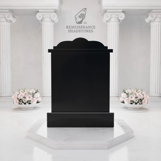 Premium Architectural Granite Headstone — Tablet with Star of David