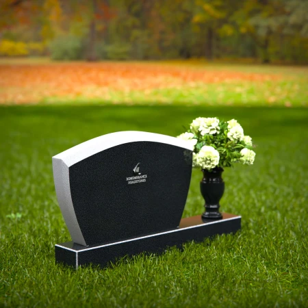 1353 - Modern Granite Headstone – Elegant and Lasting Memorial - 43