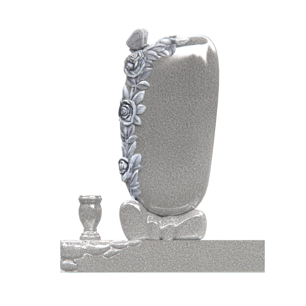 1201127 - Upright Monument with Carved Roses and Dove