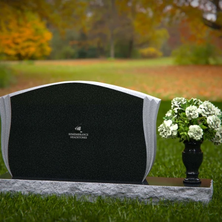 1326 - Elegant Contoured Headstone with Flower Vase - 42