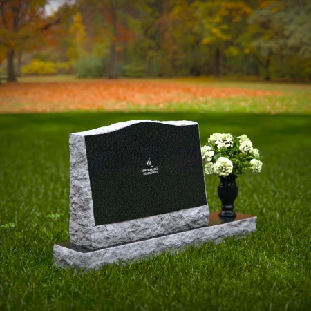 1347 - Rustic Elegance Granite Headstone - 54