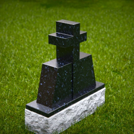 1756 - Modern Cross Memorial Headstone – A Symbol of Faith and Strength - 2