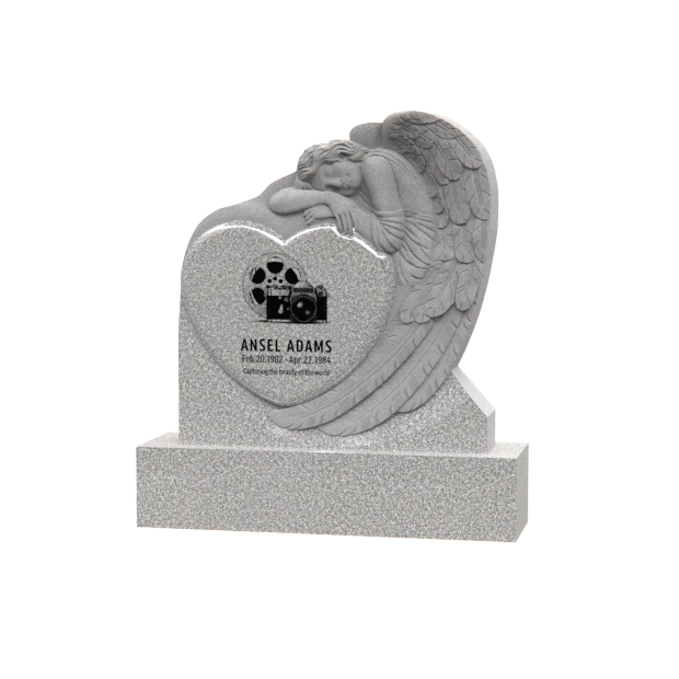 1201119 - Monumento de Corazón con Escultura de Ángel