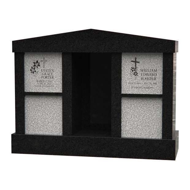 1701055 - Modernes Kolumbarium-Denkmal mit überdachter Nische und vier Paneelen