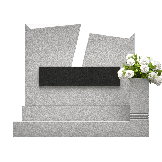 1201040 - Begleiter Stehender Grabstein mit modernem Design und Blumenvase
