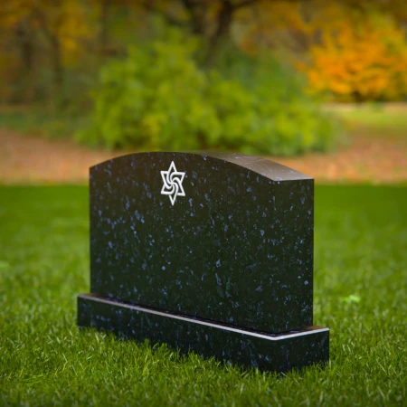 1392 - Jewish Memorial Headstone with Star of David - 2