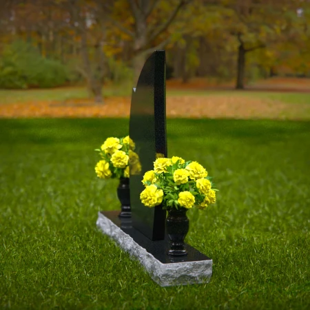 1372 - Elegant Asymmetrical Granite Headstone – A Unique Memorial Tribute - 53