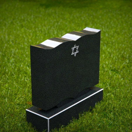 1383 - Timeless Jewish Memorial Headstone - 1