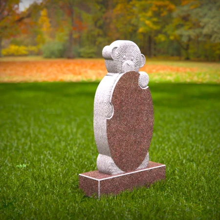 1452 - Teddy Bear Memorial Headstone for Children - 3