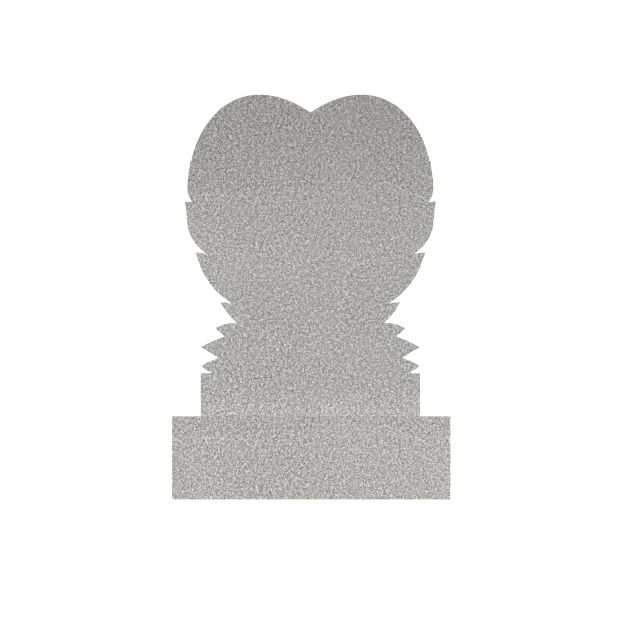 Luxury Upright Heart Headstone with Laurel Wreath