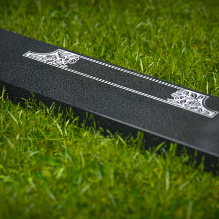 1648 - Flat Granite Grave Marker with Floral Engraving