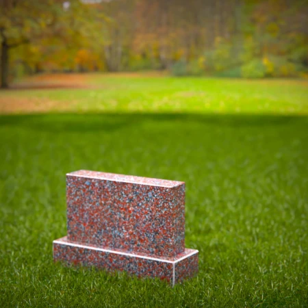 1467 - Custom Red Granite Pet Memorial Headstone with Engraved Paw Print - 6