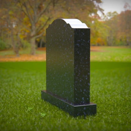 1411 - Islamic Headstone with Arabic Calligraphy in a Tranquil Cemetery - 1