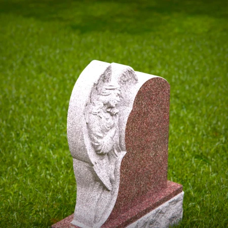 1546 - Guardian Angel Embracing Granite Headstone – A Tribute of Love - 6