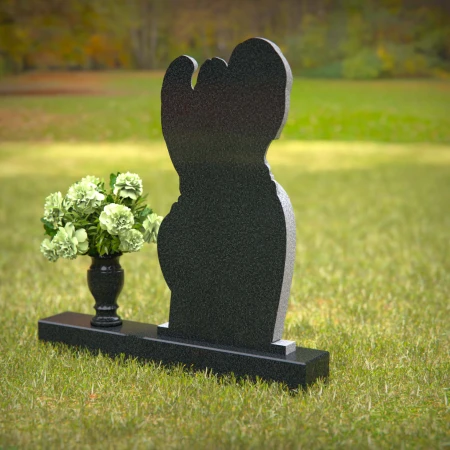 1236 - Heart-Shaped Angel Memorial Headstone - 13