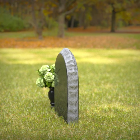 1251 - Pet Memorial Granite Headstone with Paw and Heart Design - 52