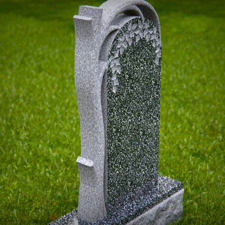 1506 - Granite Headstone with Tree and Arch Design - 2