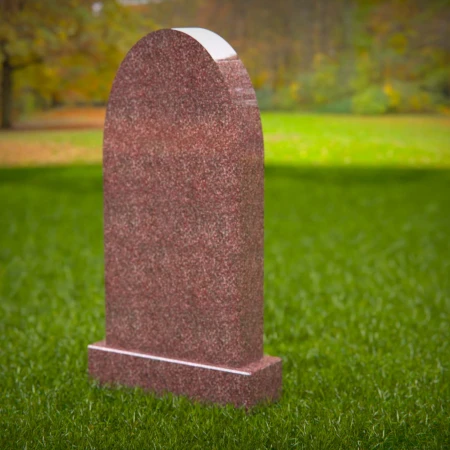 1521 - Granite Headstone with Virgin Mary Engraving - 4