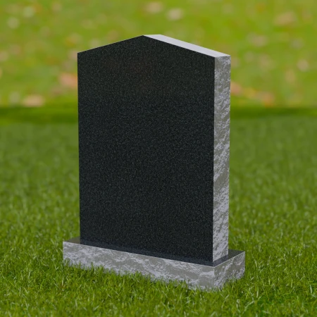 1711 - Traditional Memorial Headstone with Textured Border - 3