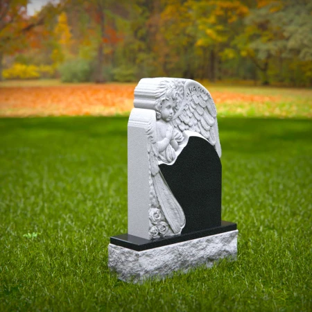 1438 - Children’s Memorial Headstone with Angel and Heart Design - 5