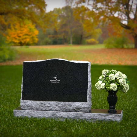 1347 - Rustic Elegance Granite Headstone