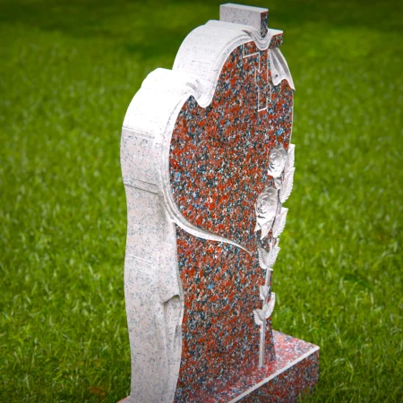 1542 - Heartfelt Rose Tribute Headstone - 2